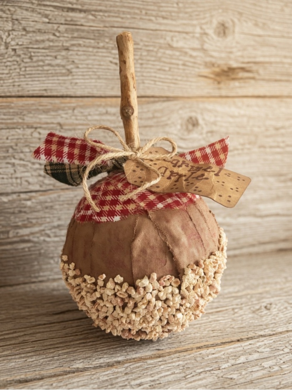 Handmade Primitive Caramel Apple Decor